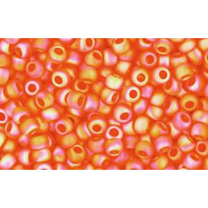 Achat cc174bf - perles de rocaille Toho 11/0 transparent rainbow frosted hyacinth orange (10g)