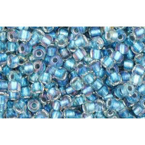 cc263 - perles de rocaille Toho 11/0 inside color rainbow crystal/light capri (10g)