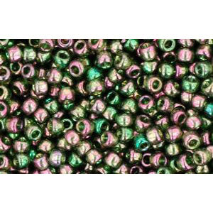 Achat cc323 - perles de rocaille Toho 11/0 gold lustered olivine (10g)