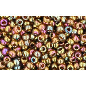 Achat cc459 - perles de rocaille Toho 11/0 gold lustered dark topaz (10g)