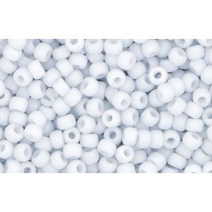 Achat cc767 - perles de rocaille Toho 11/0 opaque pastel frosted light grey (10g)