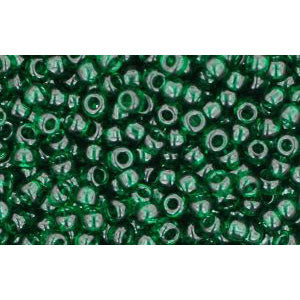 cc939 - perles de rocaille Toho 11/0 transparent green emerald (10g)