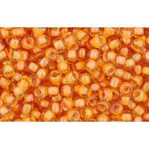 cc950 - perles de rocaille Toho 11/0 jonquil/ burnt orange lined (10g)