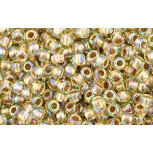 Achat cc998 - perles de rocaille Toho 11/0 gold lined rainbow light jonquil (10g)