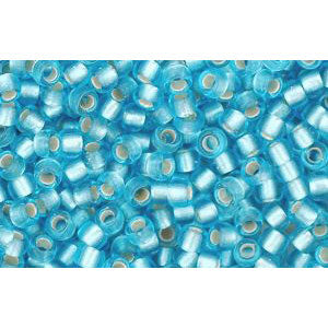 Achat cc23f - perles de rocaille Toho 11/0 silver lined frosted aquamarine (10g)
