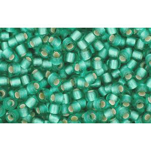 cc24bf - perles de rocaille Toho 11/0 silver lined frosted dark peridot (10g)