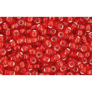 Achat cc25b - perles de rocaille Toho 11/0 silver lined siam ruby (10g)