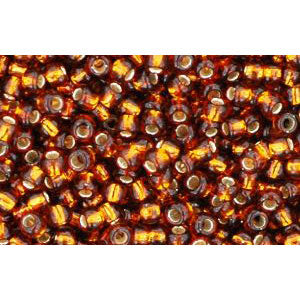 Achat cc34 - perles de rocaille Toho 11/0 silver lined smoked topaz (10g)