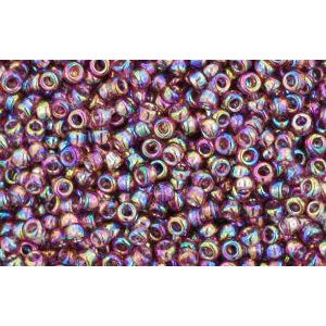 cc166b - perles de rocaille Toho 15/0 trans rainbow med amethyst (5g)