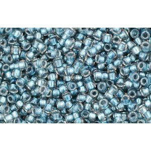 Achat cc288 - perles de rocaille Toho 15/0 inside colour crystal metallic blue lined (5g)