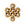Vente au détail Pendentif estampe métal doré or fin vieilli 16mm (1)