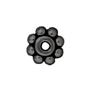 Perle rondelle métal plaqué gunmétal 6mm (10)