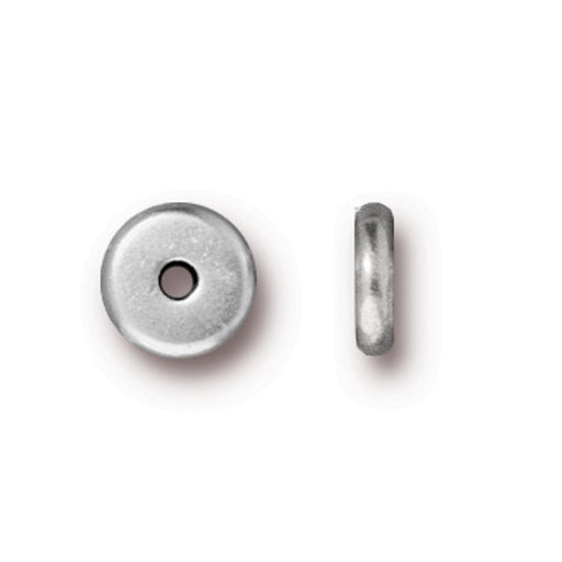 Perle heishi métal plaqué argent 6mm (10)