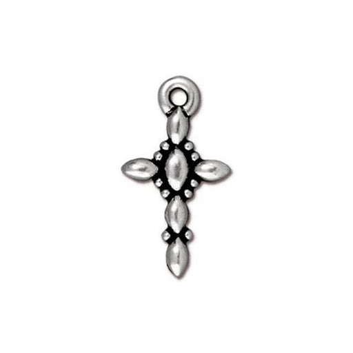 Achat Pendentif Charm Croix Rétro argenté Qualité Antique 19x10mm (1)