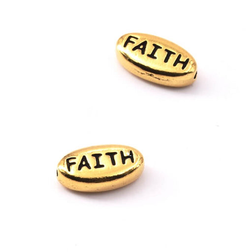 Achat Perle Faith Métal Doré Or Fin Qualité 11x6mm (1)