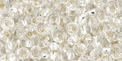 Achat cc21 - perles Toho magatama 3mm silver lined crystal (10g)