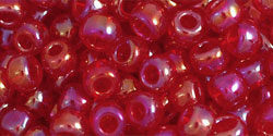 cc165c - perles de rocaille toho 6/0 transparent rainbow ruby (10g)
