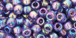 Achat cc166d - perles de rocaille toho 6/0 transparent rainbow sugar plum (10g)