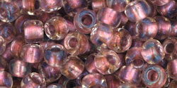 cc267 - perles de rocaille Toho 6/0 crystal/rose gold lined (10g)