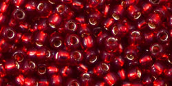 cc25c - perles de rocaille Toho 8/0 silver-lined ruby (10g)
