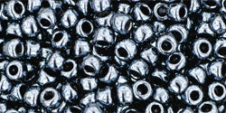 cc81 - perles de rocaille Toho 8/0 métallic hematite (10g)