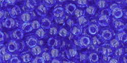 cc942 - perles de rocaille Toho 8/0 transparent sapphire (10g)