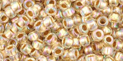 Achat cc994 - perles de rocaille Toho 8/0 gold lined rainbow crystal (10g)