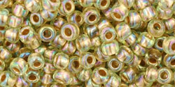 Achat cc998 - perles de rocaille toho 8/0 gold-lined rainbow light jonquil (10g)