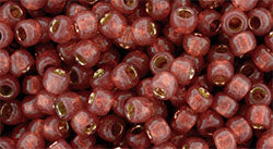 cc2113 - perles de rocaille Toho 8/0 silver lined milky pomegranate (10g)