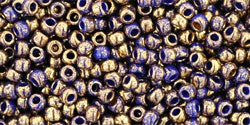 cc1701 - perles de rocaille Toho 11/0 gilded marble blue (10g)