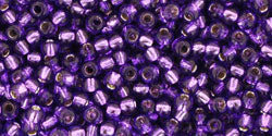 cc2224 - perles de rocaille Toho 11/0 silver lined purple (10g)