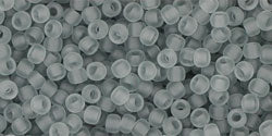 cc9f - perles de rocaille Toho 11/0 transparent frosted light grey (10g)