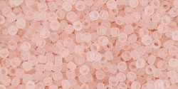 cc11f - perles de rocaille Toho 15/0 transparent frosted rosaline (5g)