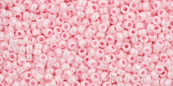 cc126 - perles de rocaille Toho 15/0 opaque lustered baby pink (5g)