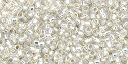 Achat cc2100 - perles de rocaille Toho 15/0 silver-lined milky white (5g)