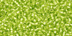 cc24 - perles de rocaille Toho 15/0 silver lined lime green (5g)