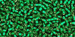 Achat cc36 - perles de rocaille Toho 15/0 silver lined green emerald (5g)