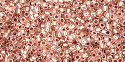 cc741 - perles de rocaille Toho 15/0 copper lined alabaster (5g)