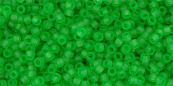 Achat cc7f - perles de rocaille Toho 15/0 transparent frosted peridot (5g)