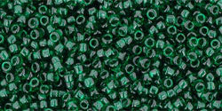 Achat cc939 - perles de rocaille Toho 15/0 transparent green emerald (5g)