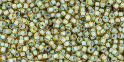 Achat cc952 - perles de rocaille Toho 15/0 rainbow topaz/sea foam lined (5g)