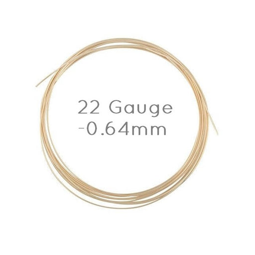 Achat Fil Métallique 22 gauge-0.64mm en Gold Filled (50cm)