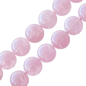 Perle ronde en quartz rose 12mm sur fil (1)