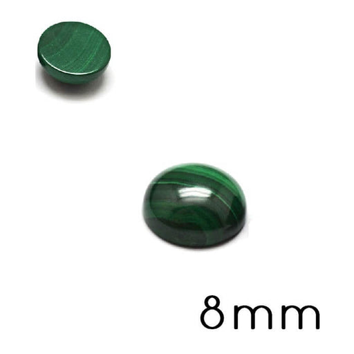 Achat Cabochon Rond Malachite Naturelle 8mm (1)