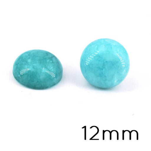 Cabochon Rond Amazonite Naturelle 12mm (1)