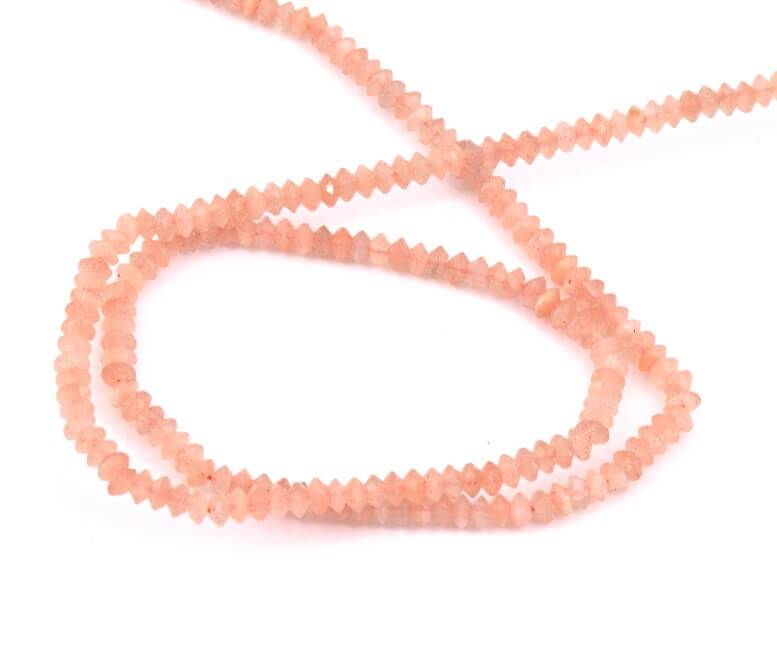 Perles Heishi rondelles toupies Sandstone 3,5x2mm (1 rang)