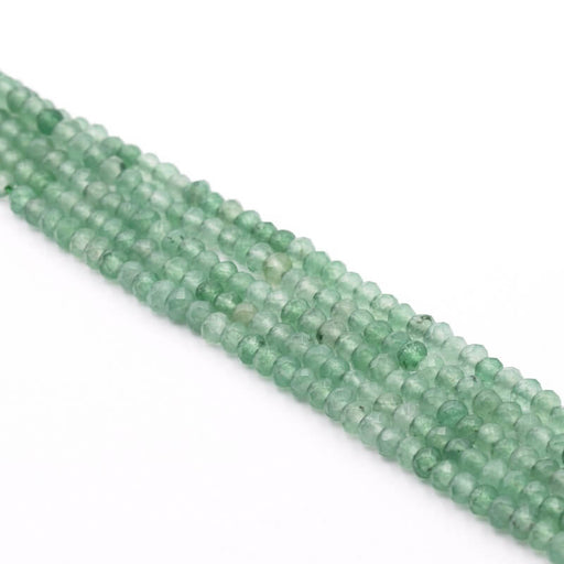 Achat Perles Ronde Jade Teinté Verte à Facettes 4x2,5mm - trou:0,8mm (1)