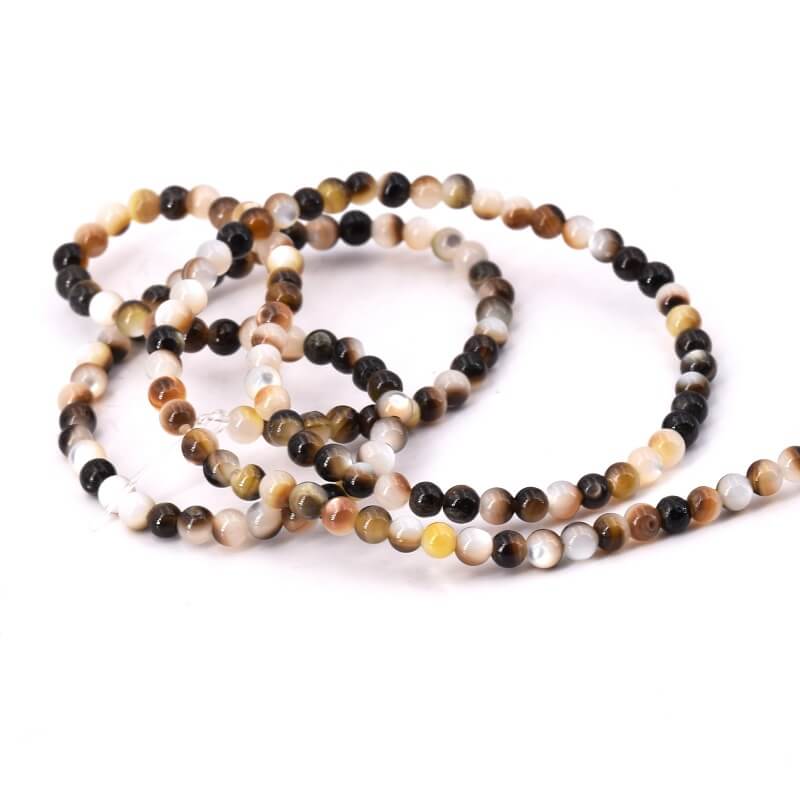 4 Perles Carrées En Nacre Noire Naturelle - 12mm - Parfaites Pour La Création De Bijoux