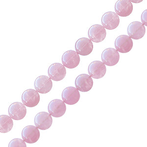 Perle ronde en quartz rose clair 4mm sur fil (1)