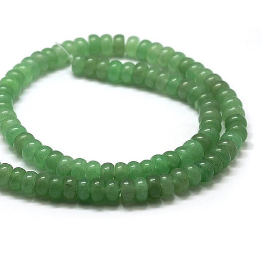 Perles Rondelles Donuts Aventurine 6x4mm (1 fil - 38cm)